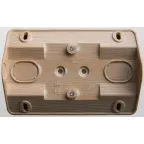 ЭТЮД Розетка угловая двойная открытой установки с заземлением со шт. 16А 250B, сосна