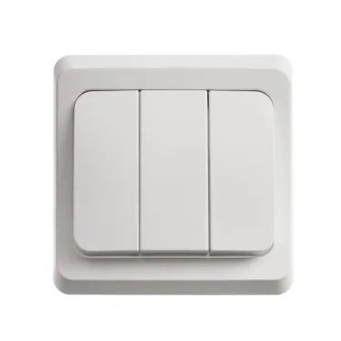 ЭТЮД Выключатель трехклавишный скрытый белый
