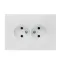 Валенсия розетка 2-местная б/з 10А белая с защ. штор.