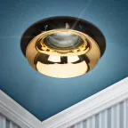 Светильник встраиваемый декоративный KL103 BK/GD MR16 GU5.3 черный золото