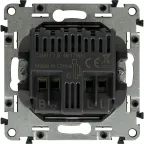 Valena ALLURE Светорегулятор с поворотной ручкой универсальный 300Вт без нейтрали С лицевой панелью Антрацит