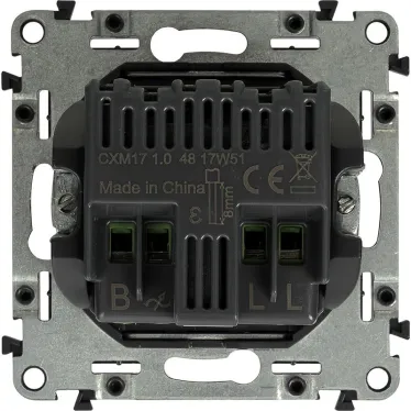 Valena ALLURE Светорегулятор с поворотной ручкой универсальный 300Вт без нейтрали С лицевой панелью Антрацит