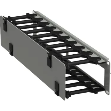 Кабель-органайзер горизонтальный 19'' 2U серый РФ