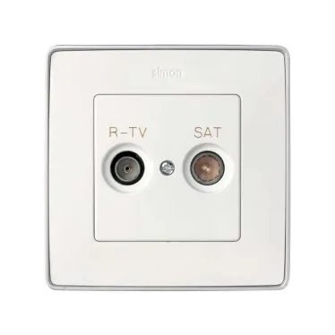 Розетка R-TV-SAT проходная, затухание 1,5(R-TV)-3,5(SAT)dB, S27,82,82N,82С,88, механизм