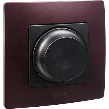 ETIKA Светорегулятор поворотный без нейтрали 300Вт антрацит