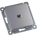 MASTER Розетка компьютерная скрытой установки, в рамку, серебро