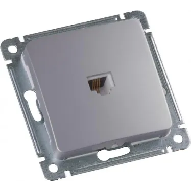 MASTER Розетка компьютерная скрытой установки, в рамку, серебро