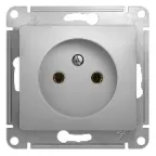 GLOSSA Розетка без заземления в рамку алюминий