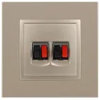 Розетка аудио двойная, Эра Elegance, шампань, 14-3112-04