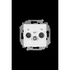 15 Розетка R-TV-SAT одиночная винтовой зажим белый