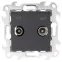 Розетка TV-SAT оконечная, графит