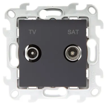 Розетка TV-SAT оконечная, графит