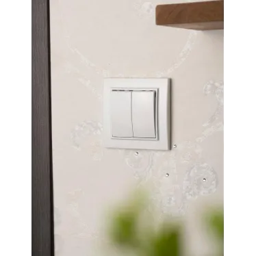 Выключатель Минск 2-клавишный СП 10А белый