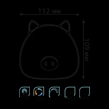 Светильник ночник настольный 5 Вт 200 лм 2700-6000К DC 5В Голубой IP20 112х54х109мм с Li-ion акк 1200мА диммируемый Qplus Gauss