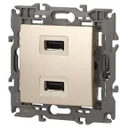 Устройство зарядное USB, 5В-2100мА, Эра Elegance, шампань, 14-4110-04