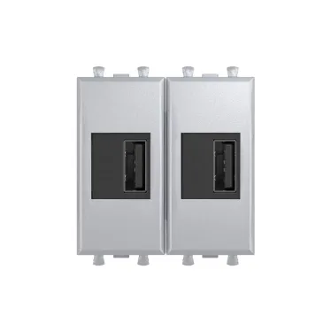 Avanti USB зарядное устройство модульное закаленная сталь 2модуля