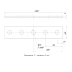 STRUT-пластина 5 отверстий HDZ | stp5-HDZ | EKF