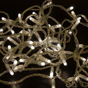 Гирлянда Нить 10м, с эффектом мерцания, прозрачный ПВХ, 24В, цвет: Тёплый белый | 305-256 | NEON-NIGHT