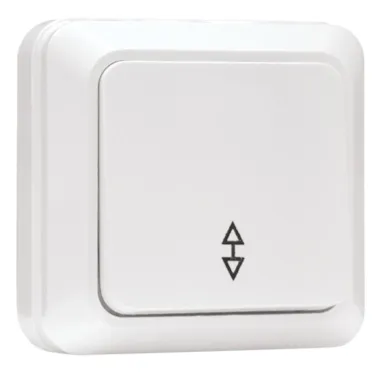 Рим Выключатель проходной одноклавишный 10А белый