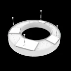 Светильник светодиодный Cosmo excentric подвесной 110Вт 4000 К 1200x115 мм RAL9005 черный муар с расс. опал DALI | V1-R0-9X504-30D01-2011040 | VARTON