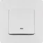 Выключатель одноклавишный, с подсветкой, безвинтовые зажимы 10АХ, белый