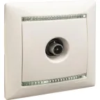 VALENA Розетка телевизионная TV звезда в рамку белая 1.5дБ