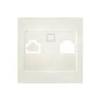 Валенсия лицевая панель розетки RJ-45 1-местная жемчуг