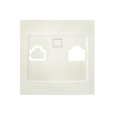 Валенсия лицевая панель розетки RJ-45 1-местная жемчуг