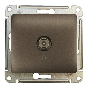 GLOSSA TV розетка проходная 4DB графит