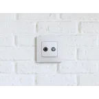 ETIKA Розетка телевизионная TV/SAT двухкабельная белая