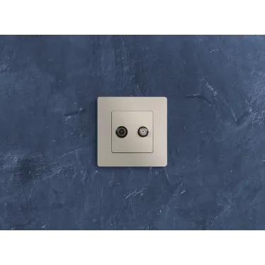 ETIKA Розетка телевизионная TV/SAT двухкабельная слоновая кость