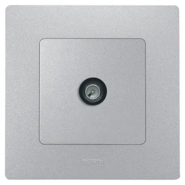 ETIKA Розетка телевизионная TV оконечная алюминий