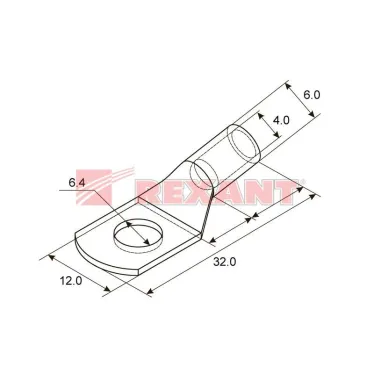 Наконечник ТМЛ 6-6-4 (6 кв мм - 6 мм) ГОСТ 7386-80, 10шт, REXANT