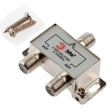 Делитель ТВ D-F-01 2 ответвления под F разъём 5-1000 МГц