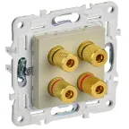 SKANDY Аудиорозетка 4-местная SK-A01B бежевый IEK