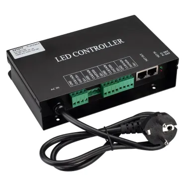 Контроллер HX-SPI-DMX-SL-4P (4096 pix, 220V, TCP/IP, add, ArtNet) (, IP20 Металл, 2 года)