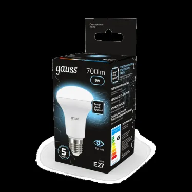 Лампа светодиодная LED 9 Вт 700 лм 4100К грибок R63 нейтральный E27 AC 220В Black Gauss
