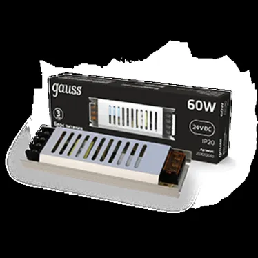 Блок питания для светодиодной ленты 60 Вт AC 100-264В Uвых 24В IP20 171х53х20мм ультратонкий Black Gauss