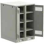 Шкаф LINEA B (пустой) 1350х900х950мм двустворчатая металлическая дверь серый