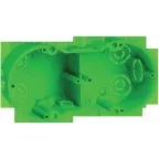 Коробка КМ40023 установочная 2 места d141х70x45 для полых стен с саморезами металлическая лапка