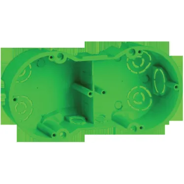 Коробка КМ40023 установочная 2 места d141х70x45 для полых стен с саморезами металлическая лапка