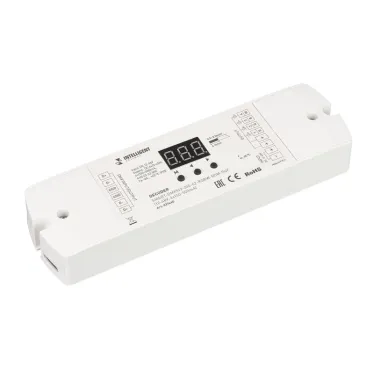 Декодер SMART-DMX512-204-62-RGBW-RDM-SUF (12-48V, 4x150-500mA) (IARL, IP20 Пластик, 5 лет)