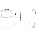 Светильник PROFILE 60L P LED 1200 WH 4000K