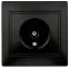 Розетка TV одиночная, IP20, СУ, Plano, антрацит 1-301-05 Intro