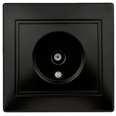 Розетка TV одиночная, IP20, СУ, Plano, антрацит 1-301-05 Intro