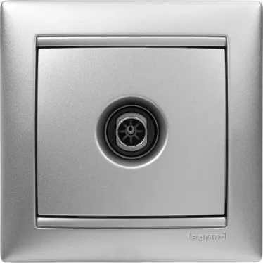 VALENA Розетка телевизионная ТV звезда в рамку 2400мГц 1.5дБ алюминий