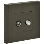 FORTE@PIANO Розетка двойная TV+SAT FP338 серый IEK