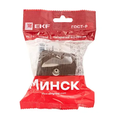 Розетка TV одноместная ОП Минск 75Ом 5-862МГц темное дерево