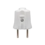 Вилка прямая без заземления белая 10А 250 В Proxima