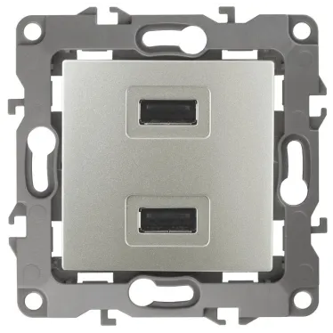 Устройство зарядное USB, 5В-2100мА, Эра12, перламутр, 12-4110-15